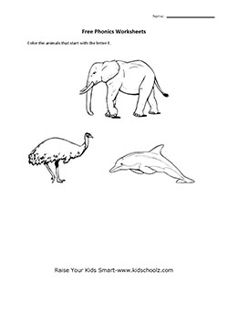 UKG-Simple Phonics Learning Worksheets for Kids